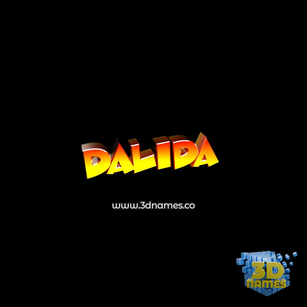 dalida in Black Background style - 3D name wallpaper