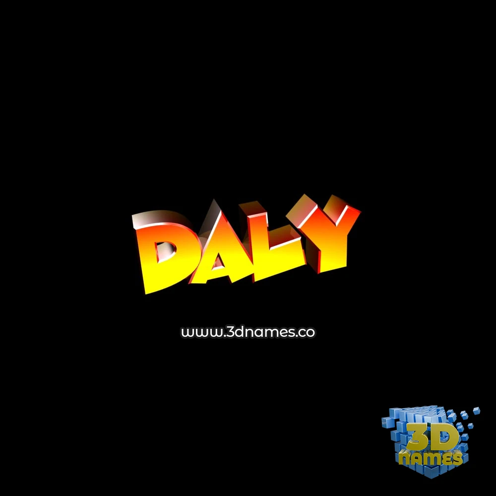 daly in Black Background style - 3D name wallpaper