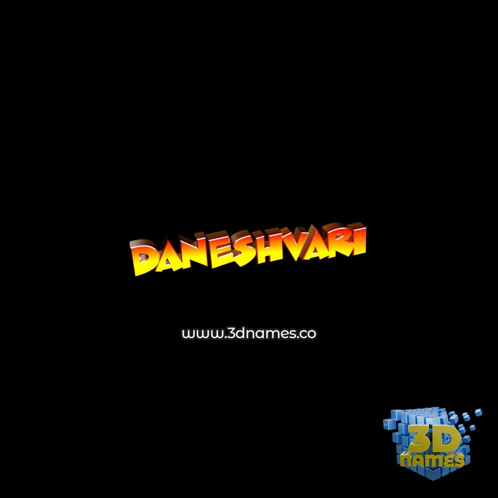 daneshvari in Black Background style - 3D name wallpaper