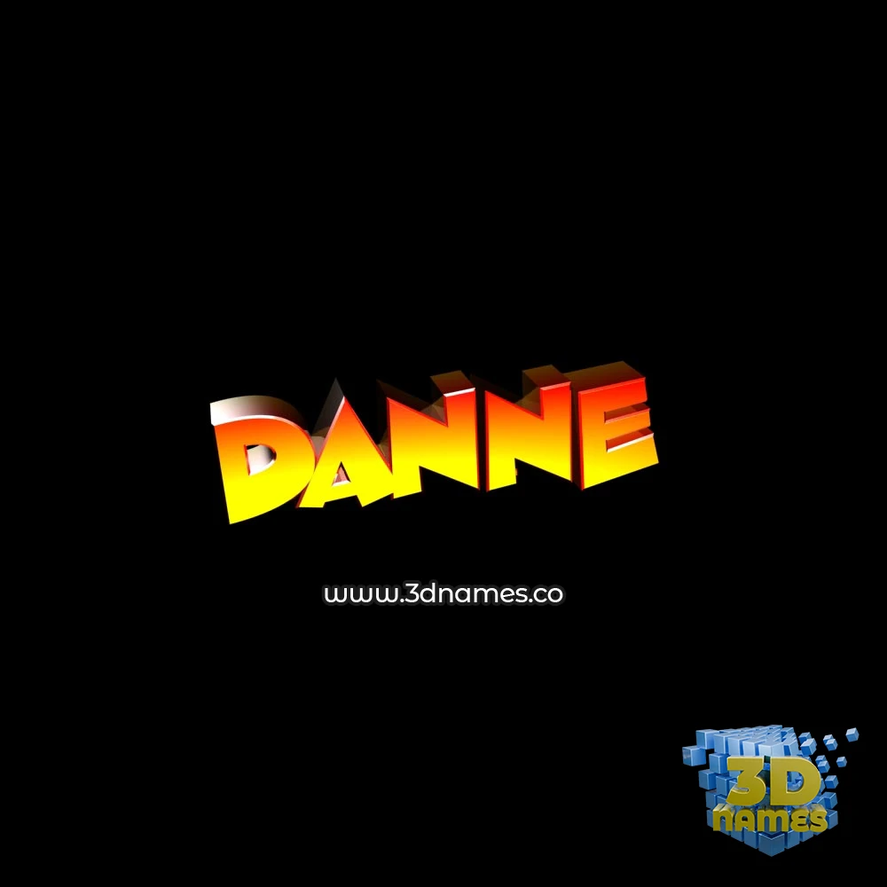danne in Black Background style - 3D name wallpaper