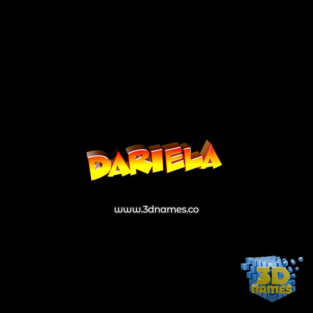 dariela in Black Background style - 3D name wallpaper