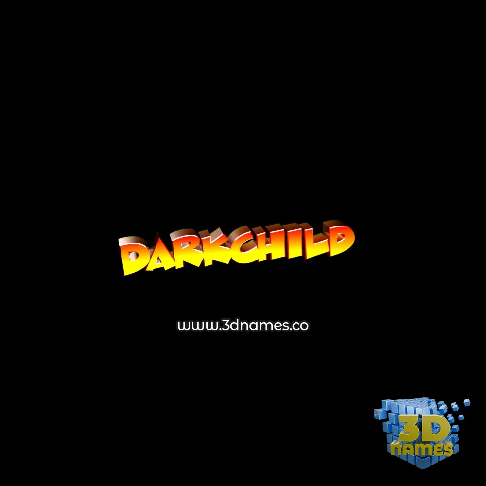 darkchild in Black Background style - 3D name wallpaper