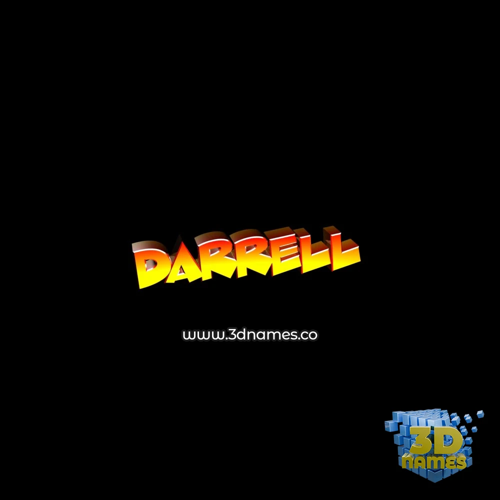 darrell in Black Background style - 3D name wallpaper