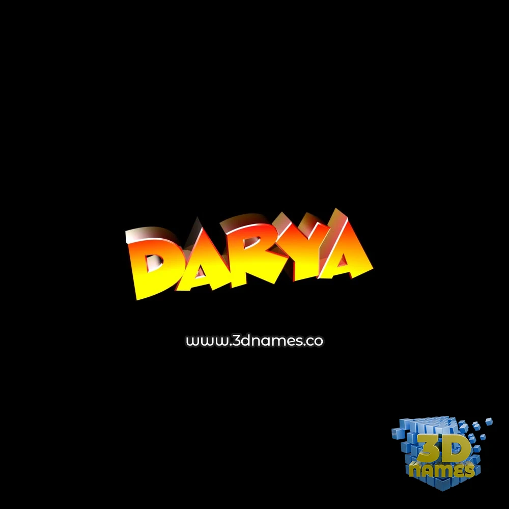 darya in Black Background style - 3D name wallpaper