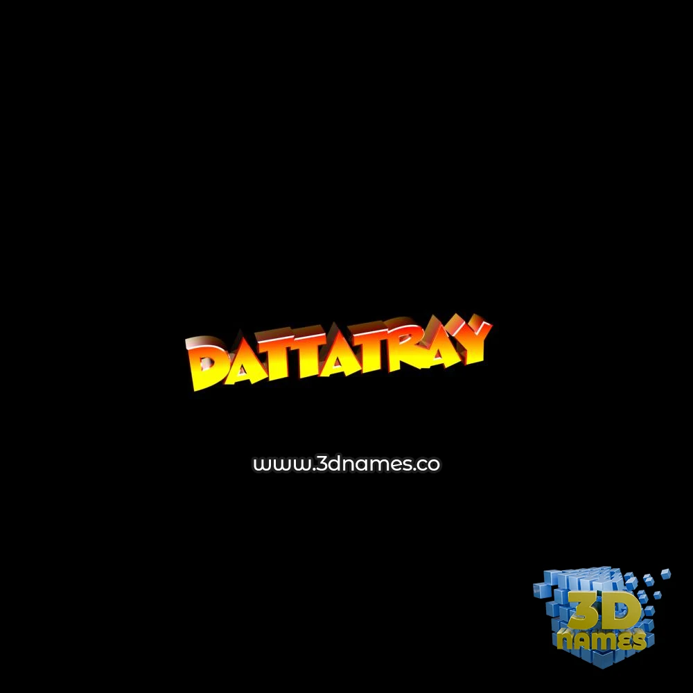 dattatray in Black Background style - 3D name wallpaper