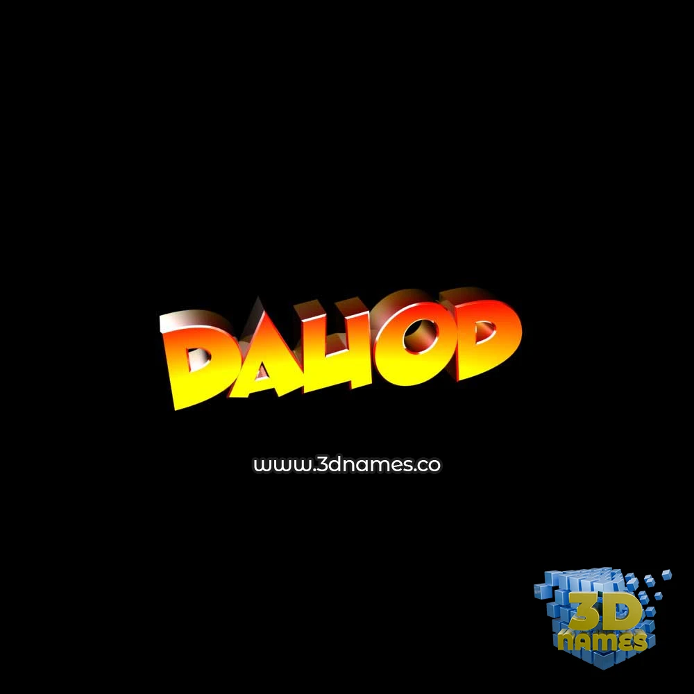 dauod in Black Background style - 3D name wallpaper
