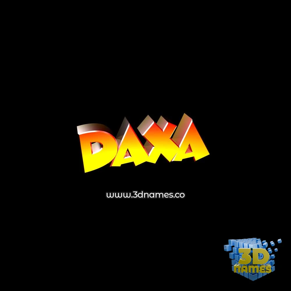 daxa in Black Background style - 3D name wallpaper