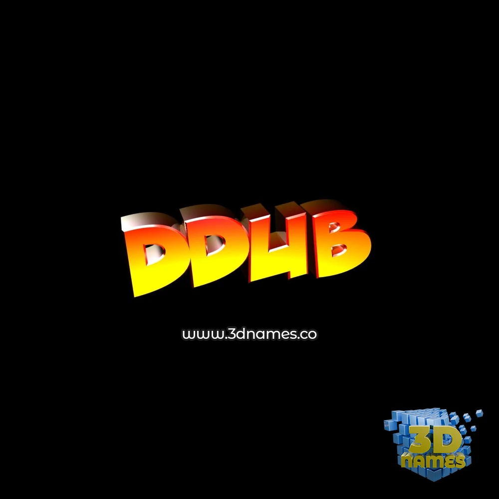 ddub in Black Background style - 3D name wallpaper