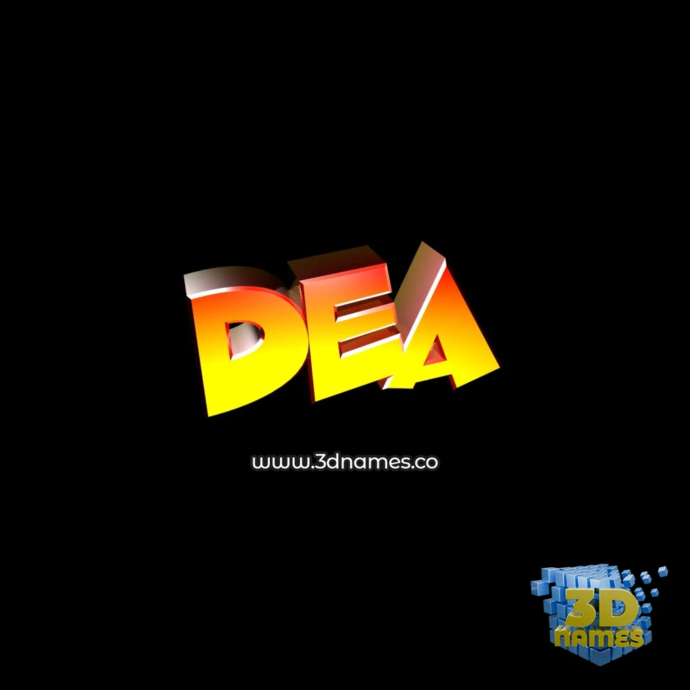 dea in Black Background style - 3D name wallpaper