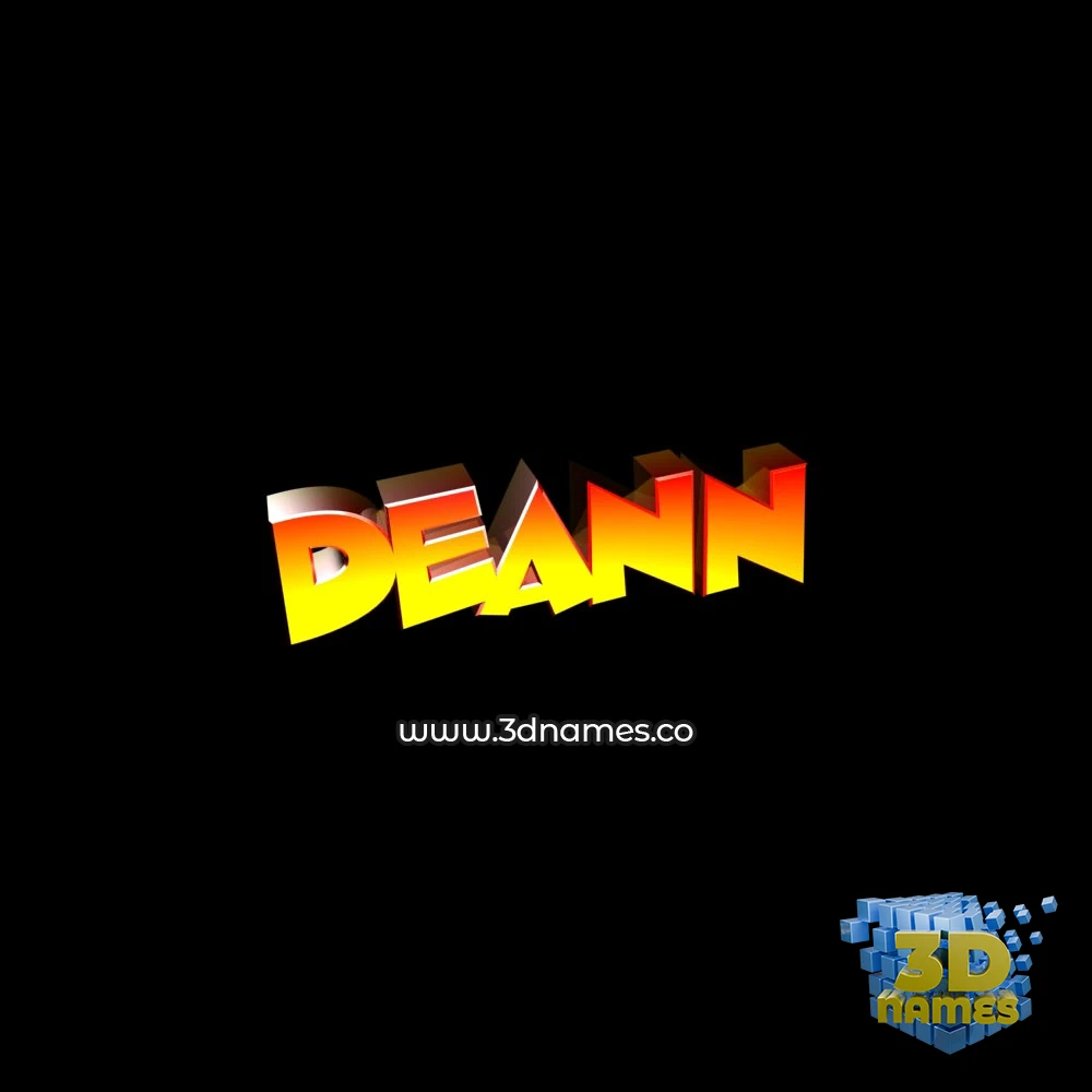 deann in Black Background style - 3D name wallpaper