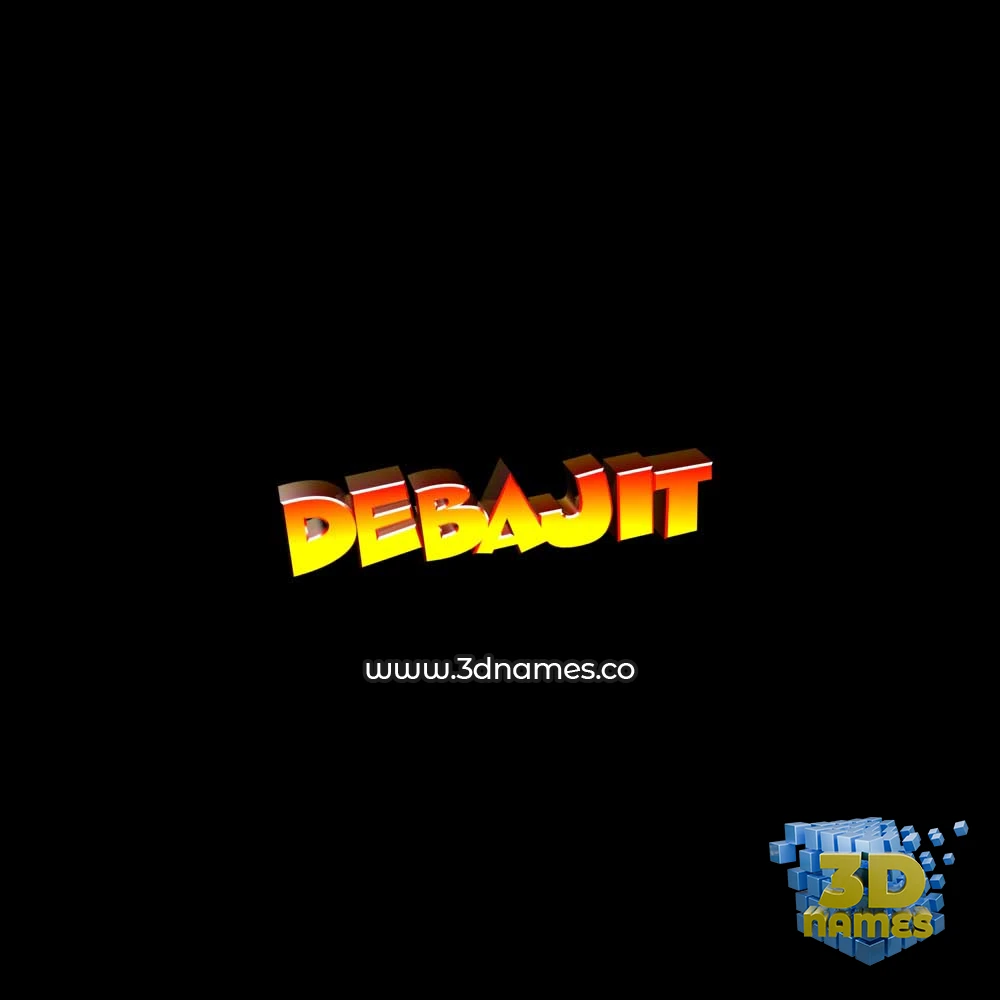 debajit in Black Background style - 3D name wallpaper