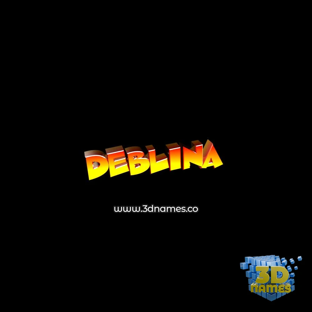 deblina in Black Background style - 3D name wallpaper