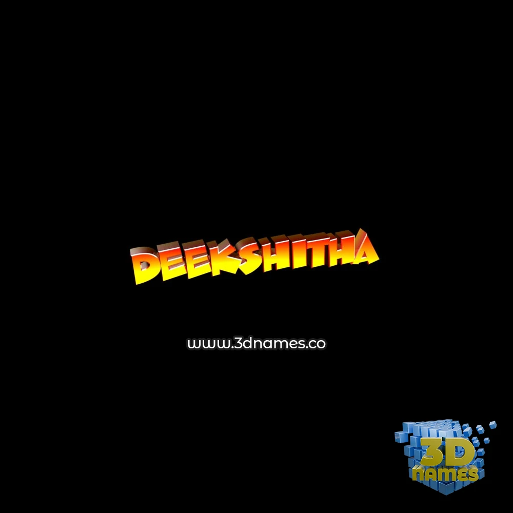 deekshitha in Black Background style - 3D name wallpaper