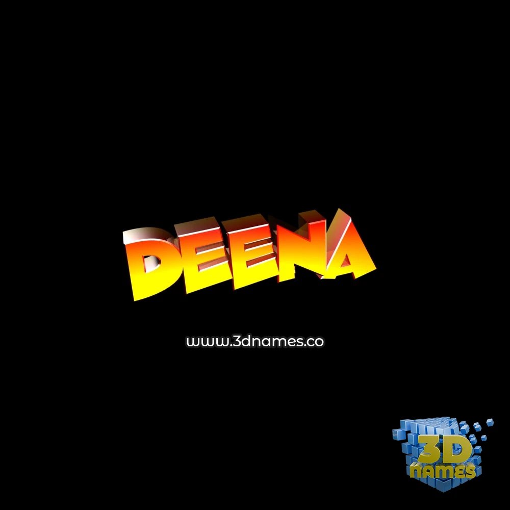 deena in Black Background style - 3D name wallpaper