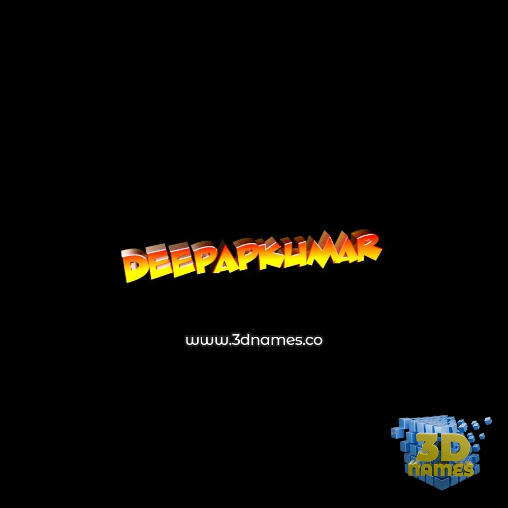deepapkumar in Black Background style - 3D name wallpaper