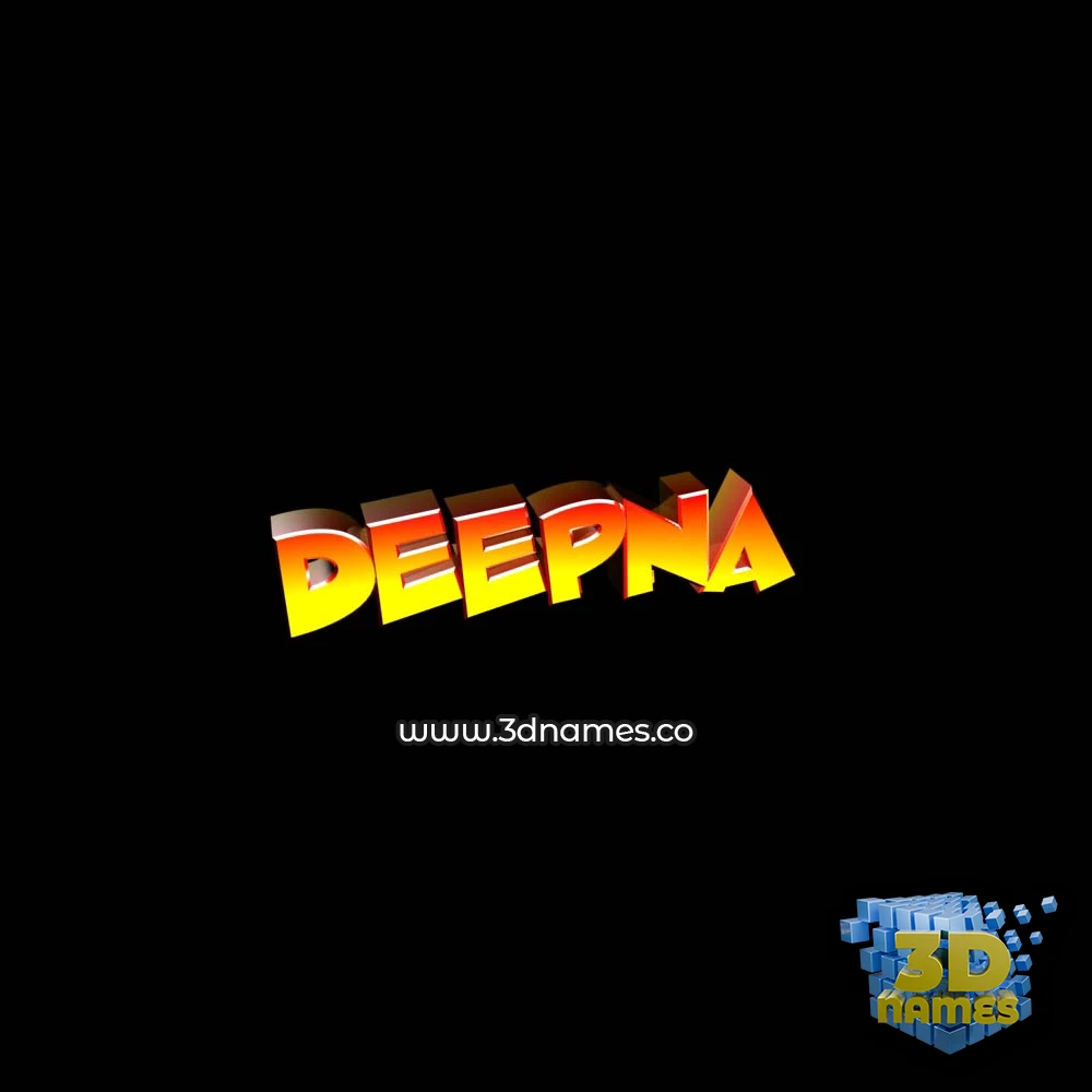deepna in Black Background style - 3D name wallpaper