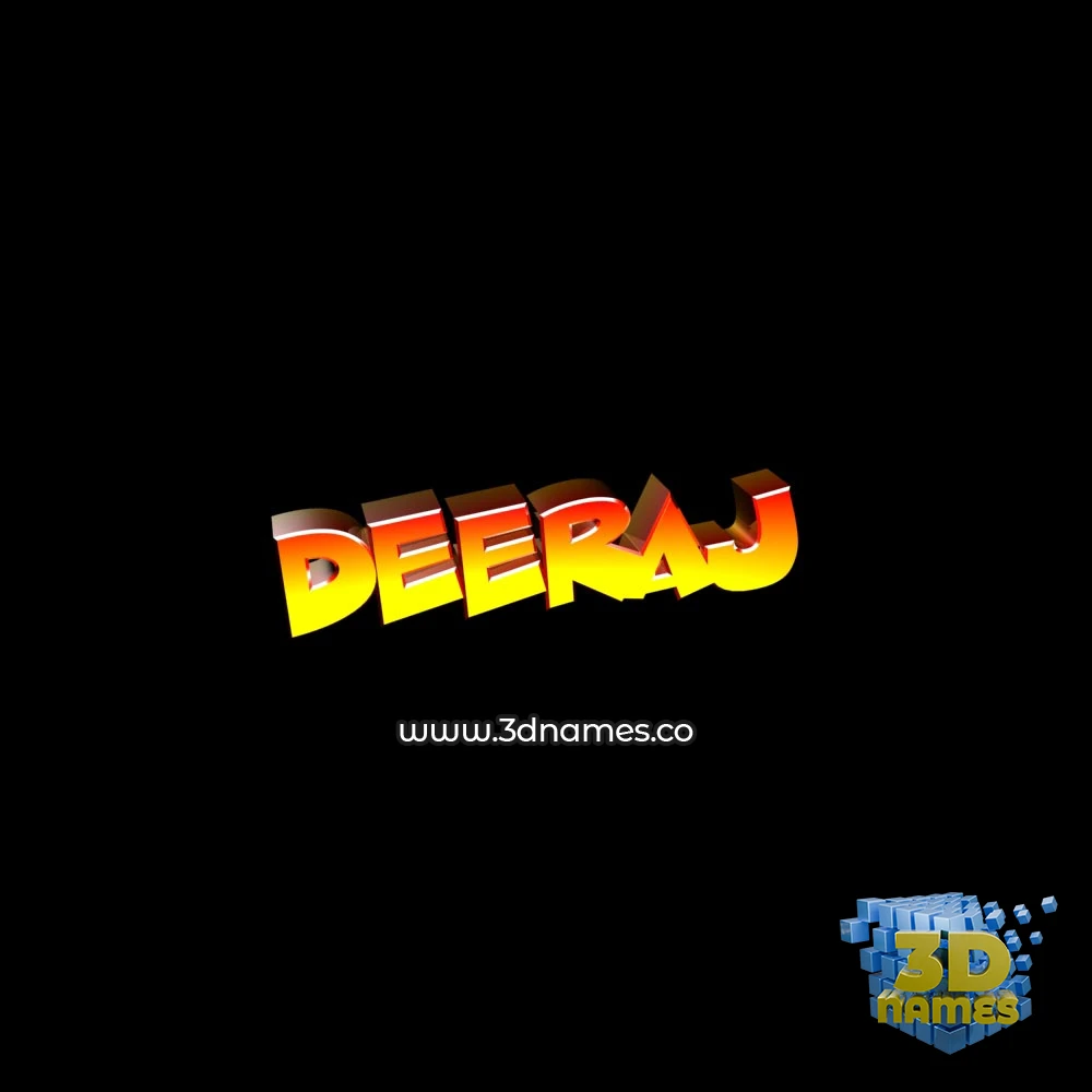 deeraj in Black Background style - 3D name wallpaper