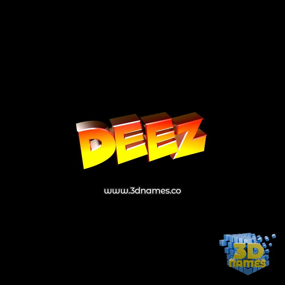 deez in Black Background style - 3D name wallpaper