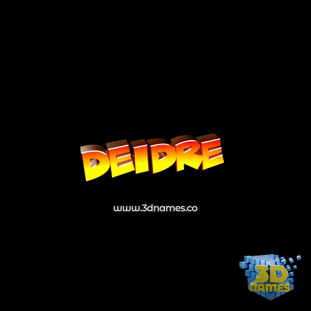 deidre in Black Background style - 3D name wallpaper