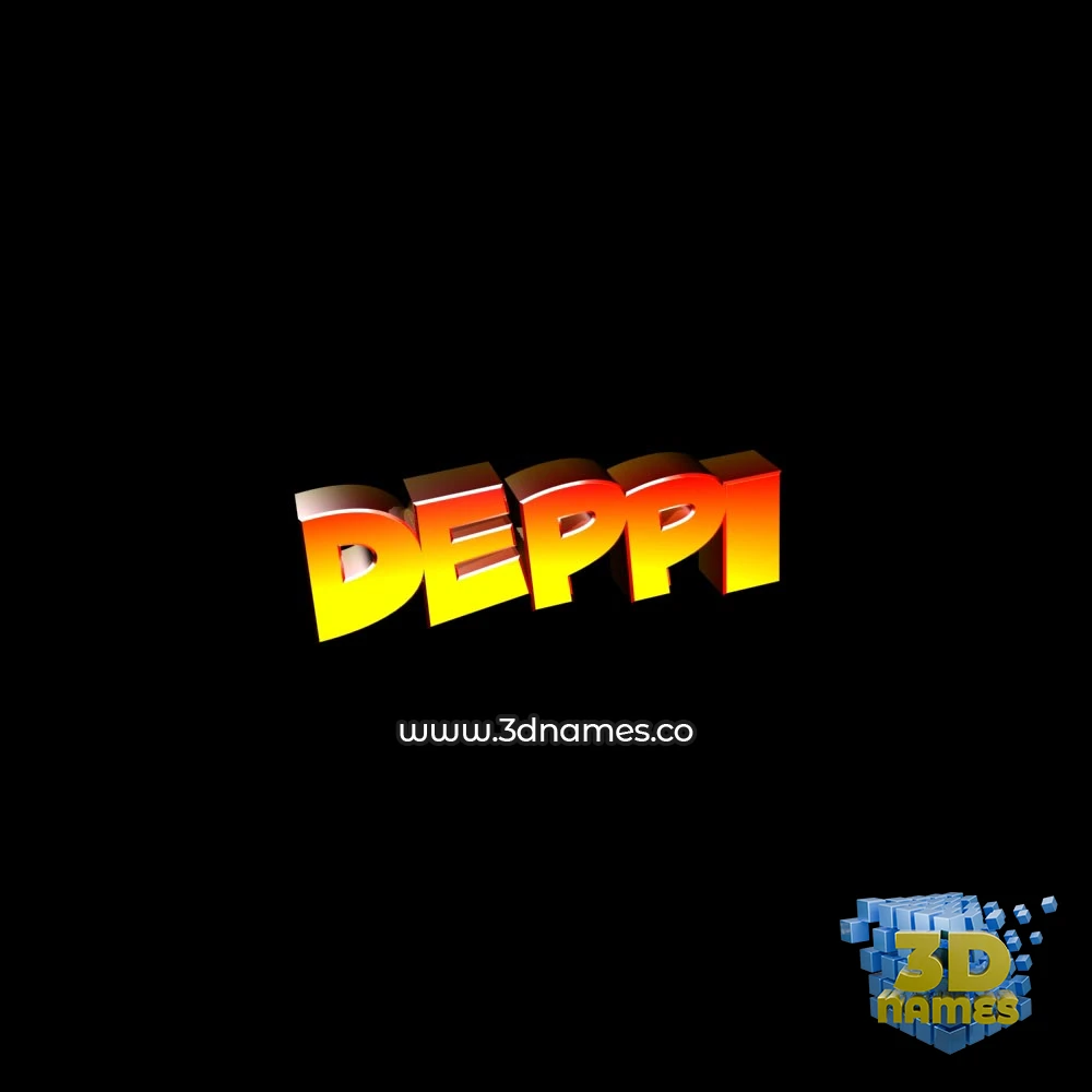 deppi in Black Background style - 3D name wallpaper