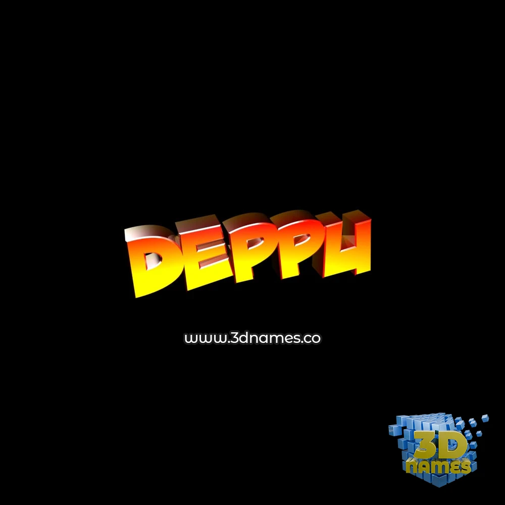 deppu in Black Background style - 3D name wallpaper
