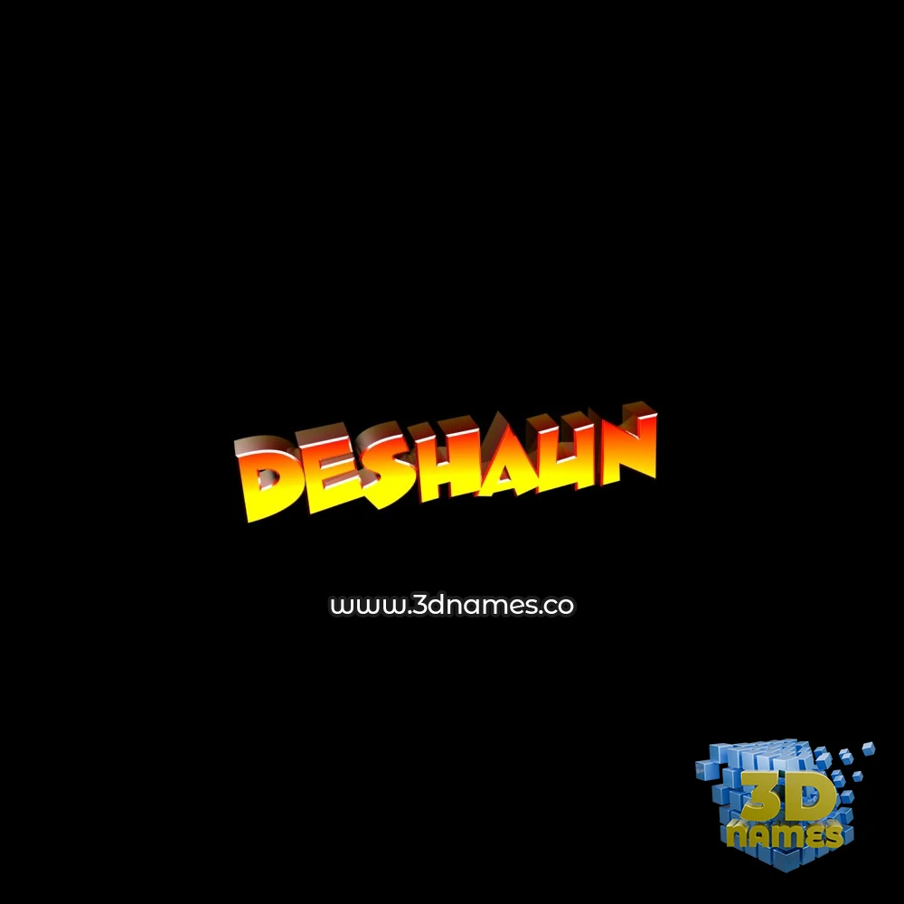 deshaun in Black Background style - 3D name wallpaper