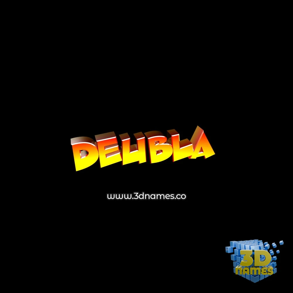 deubla in Black Background style - 3D name wallpaper