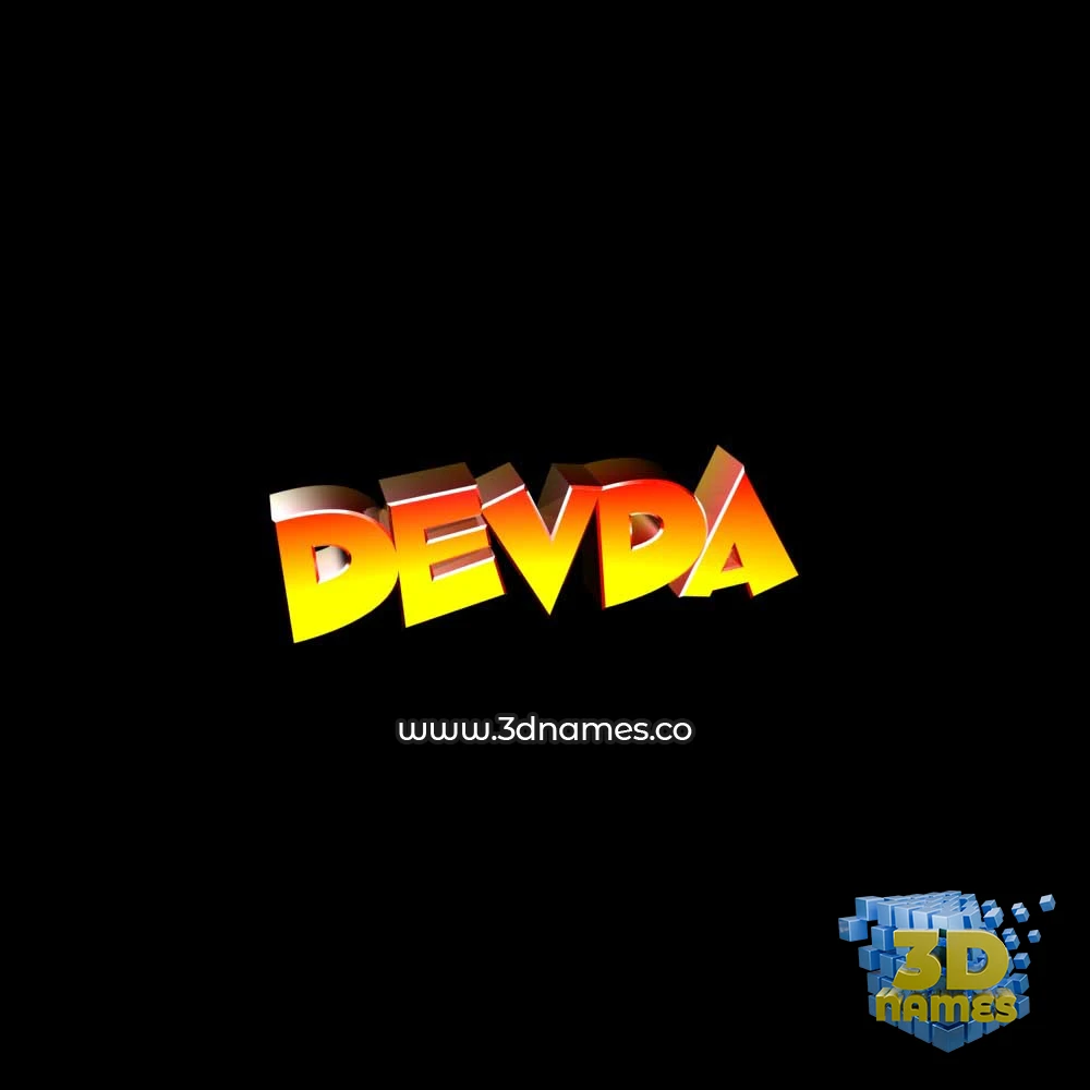 devda in Black Background style - 3D name wallpaper