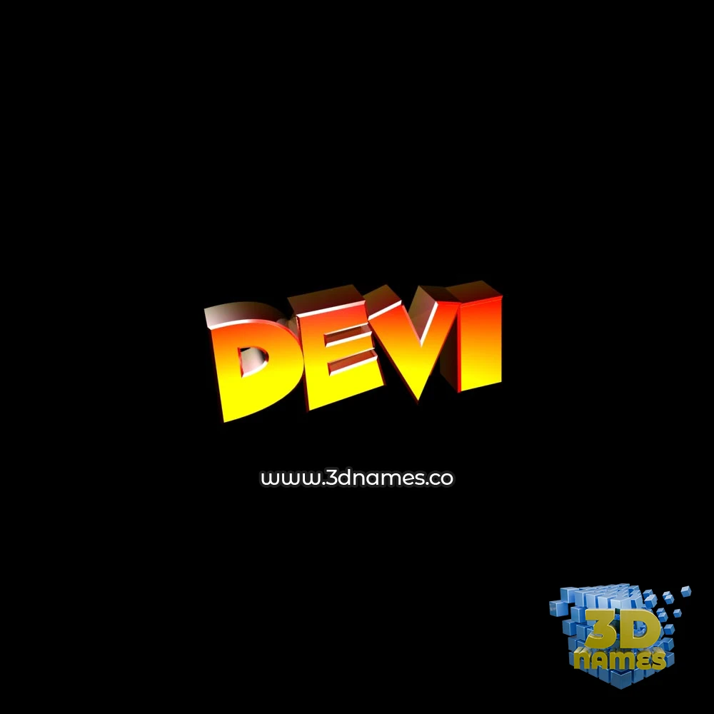 devi in Black Background style - 3D name wallpaper