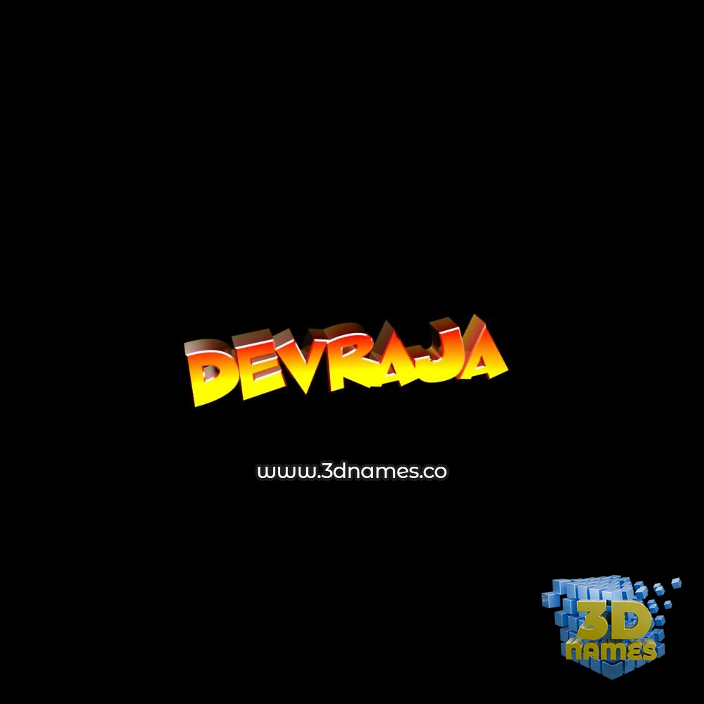 devraja in Black Background style - 3D name wallpaper