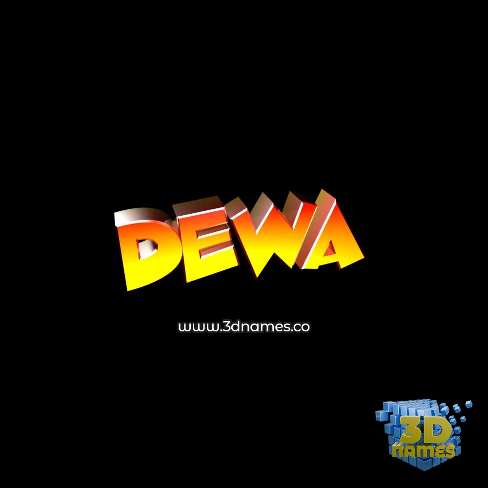 dewa in Black Background style - 3D name wallpaper