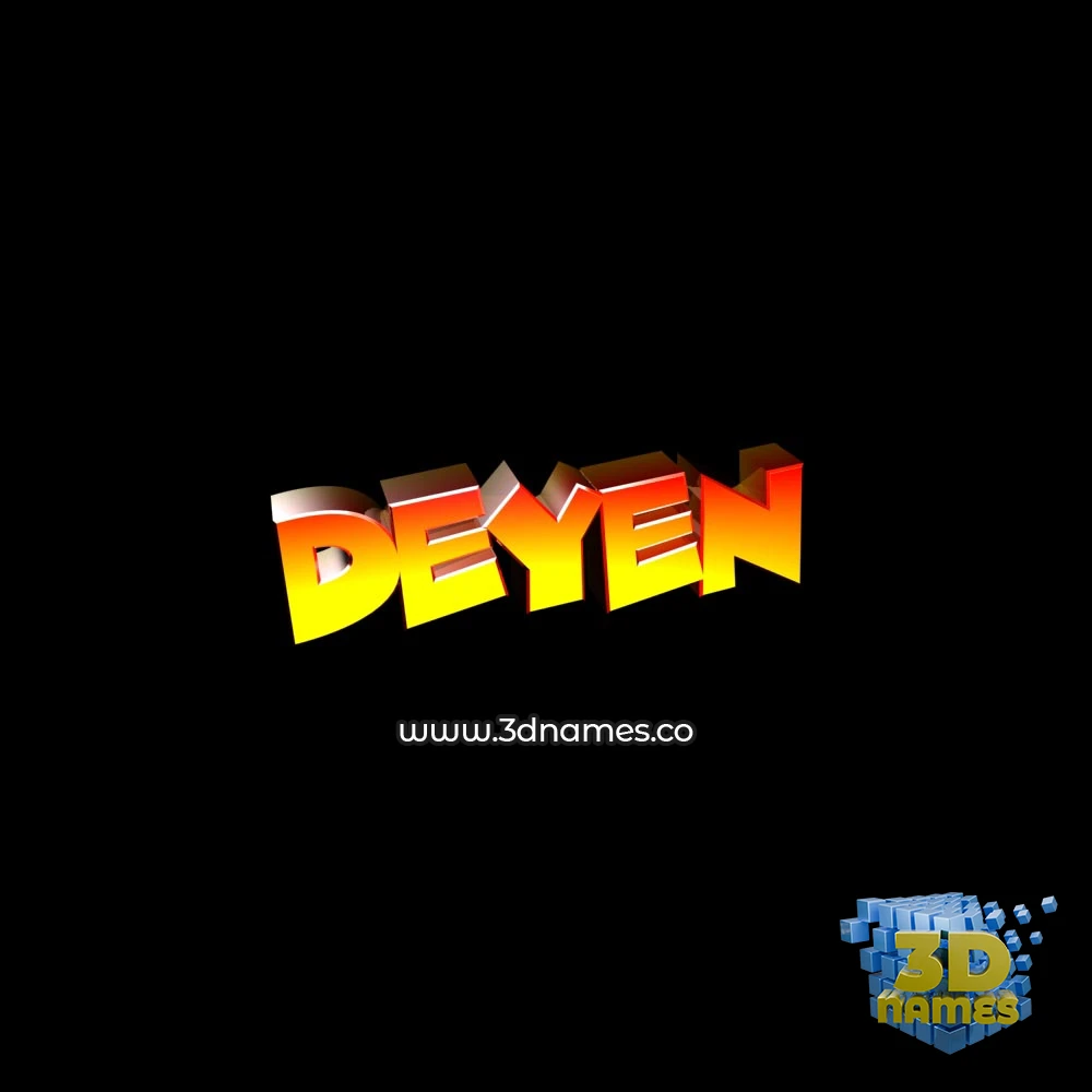 deyen in Black Background style - 3D name wallpaper