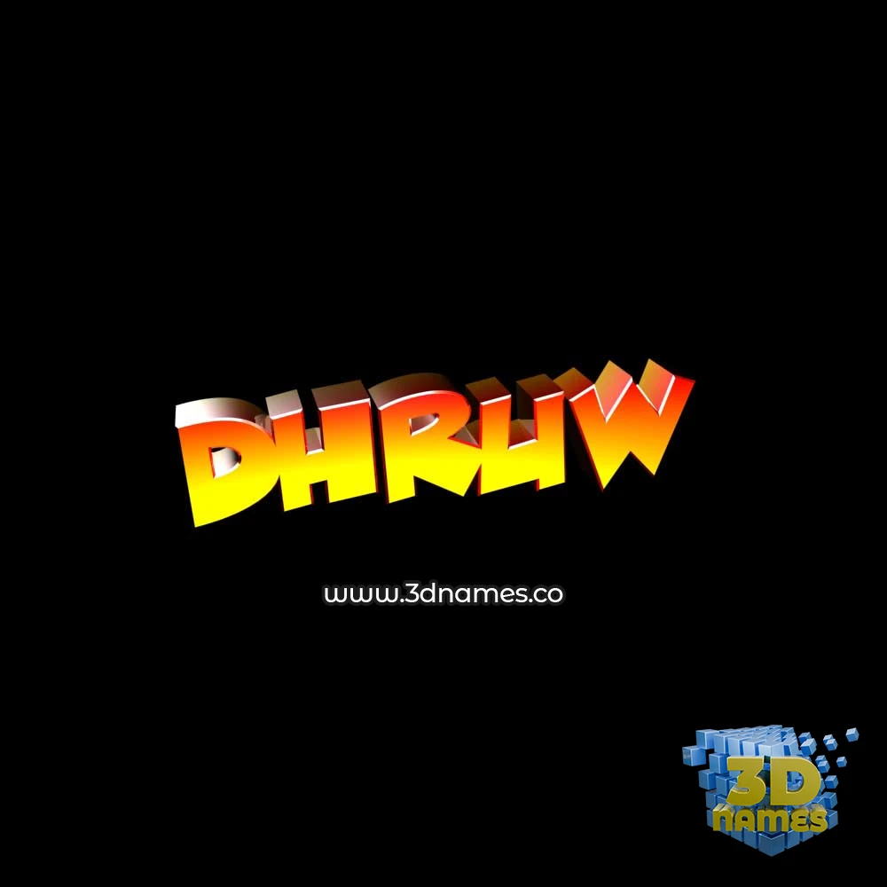 dhruw in Black Background style - 3D name wallpaper