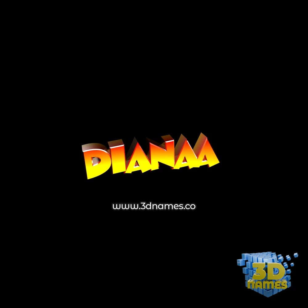dianaa in Black Background style - 3D name wallpaper