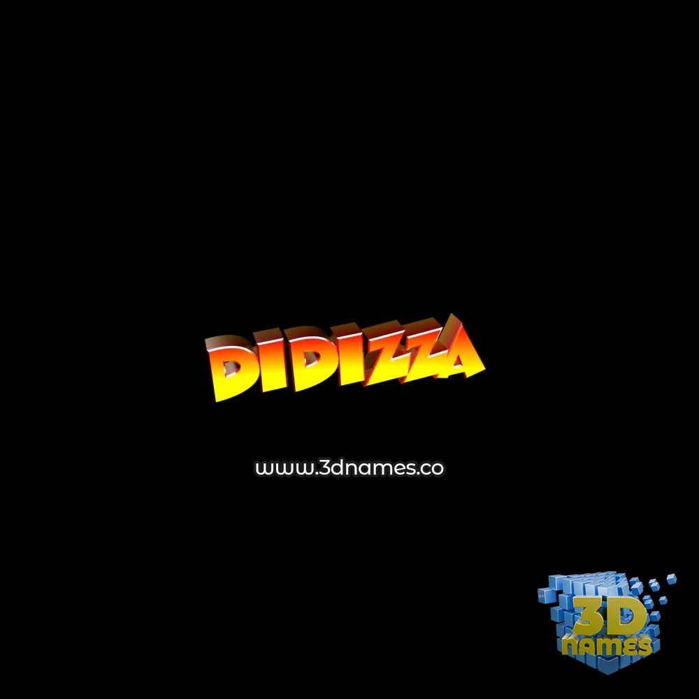 didizza in Black Background style - 3D name wallpaper