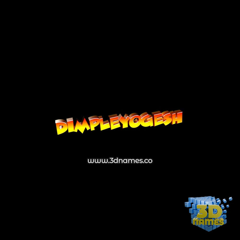 dimpleyogesh in Black Background style - 3D name wallpaper