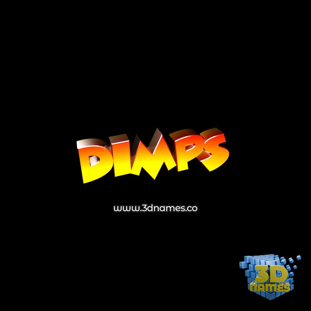 dimps in Black Background style - 3D name wallpaper