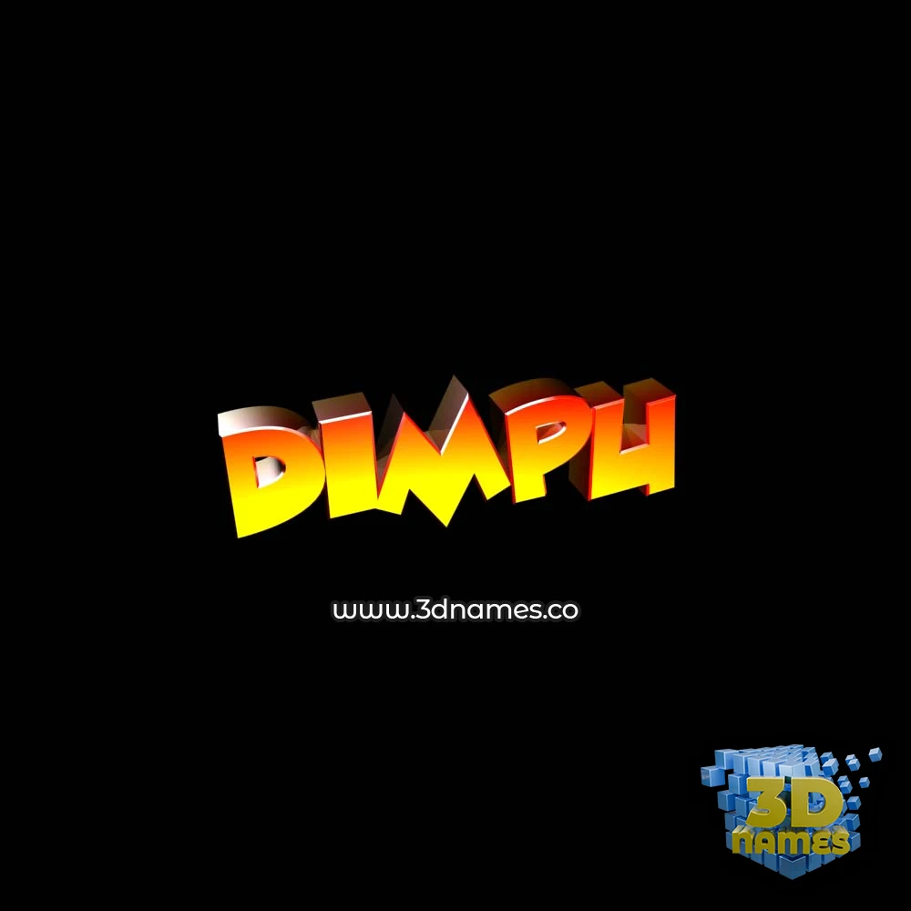 dimpu in Black Background style - 3D name wallpaper