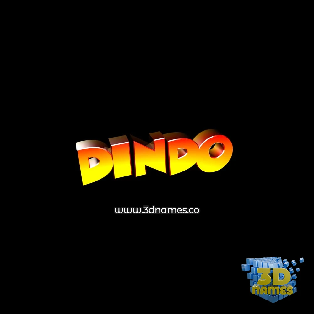 dindo in Black Background style - 3D name wallpaper