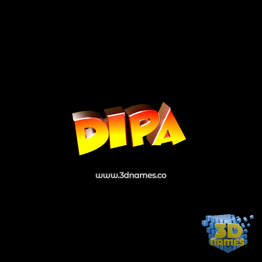 dipa in Black Background style - 3D name wallpaper