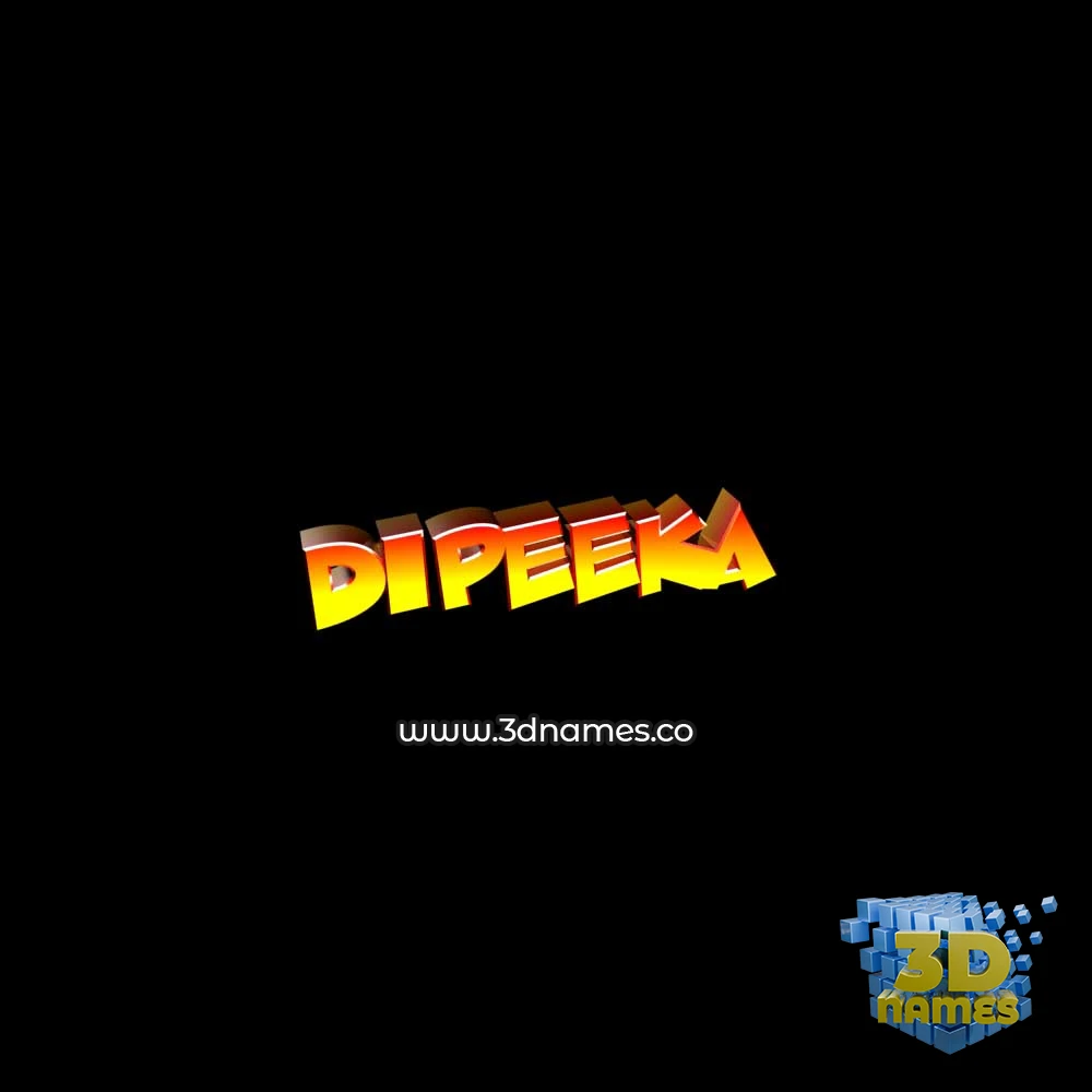 dipeeka in Black Background style - 3D name wallpaper