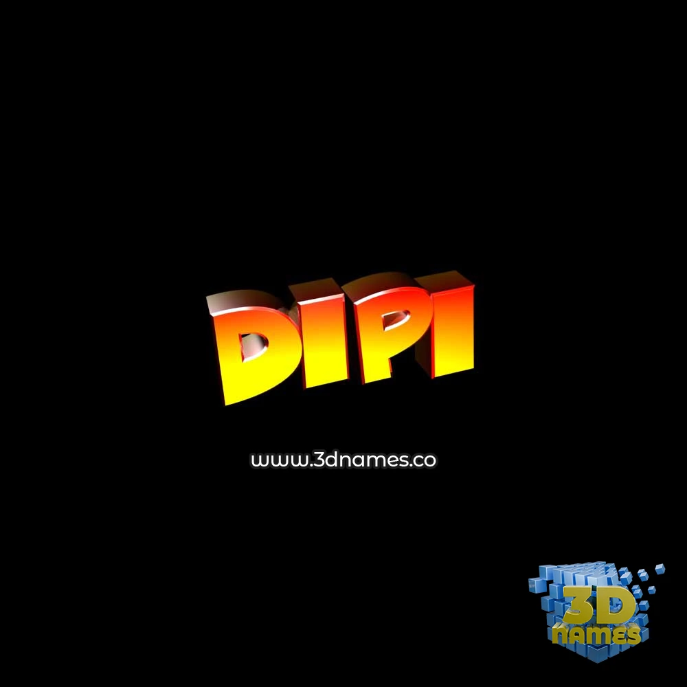 dipi in Black Background style - 3D name wallpaper