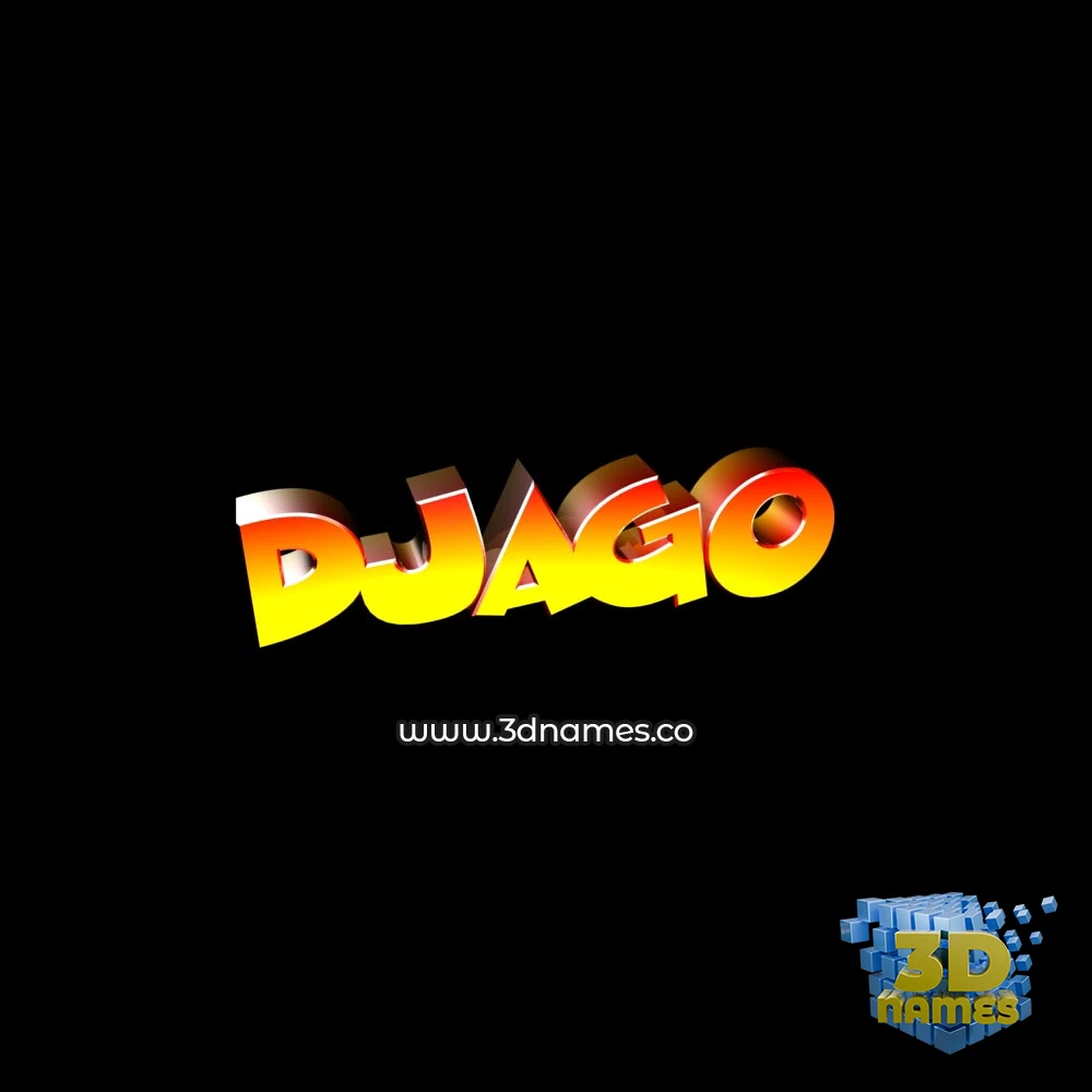 djago in Black Background style - 3D name wallpaper