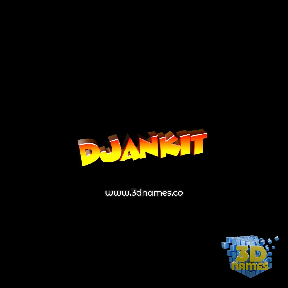 djankit in Black Background style - 3D name wallpaper