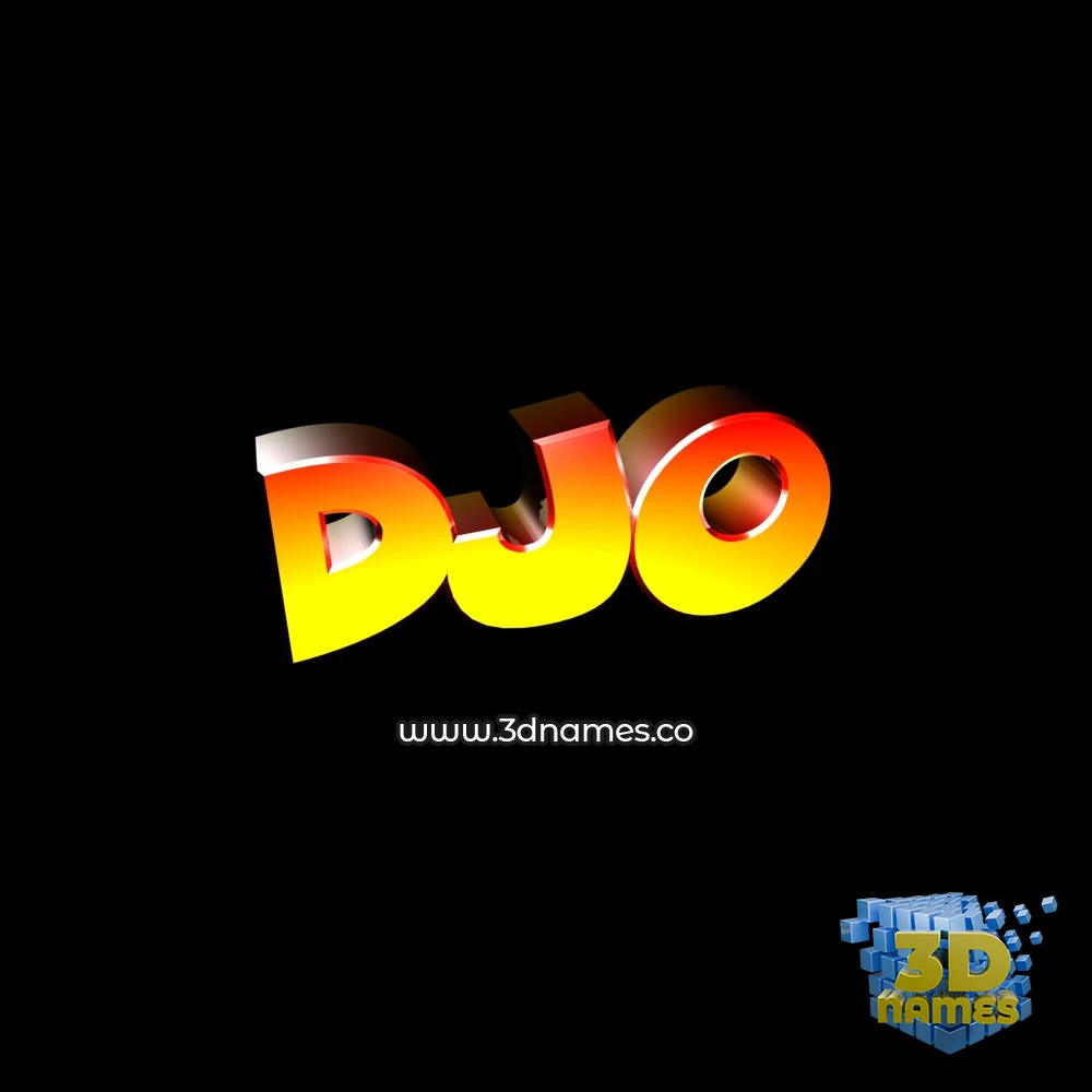djo in Black Background style - 3D name wallpaper