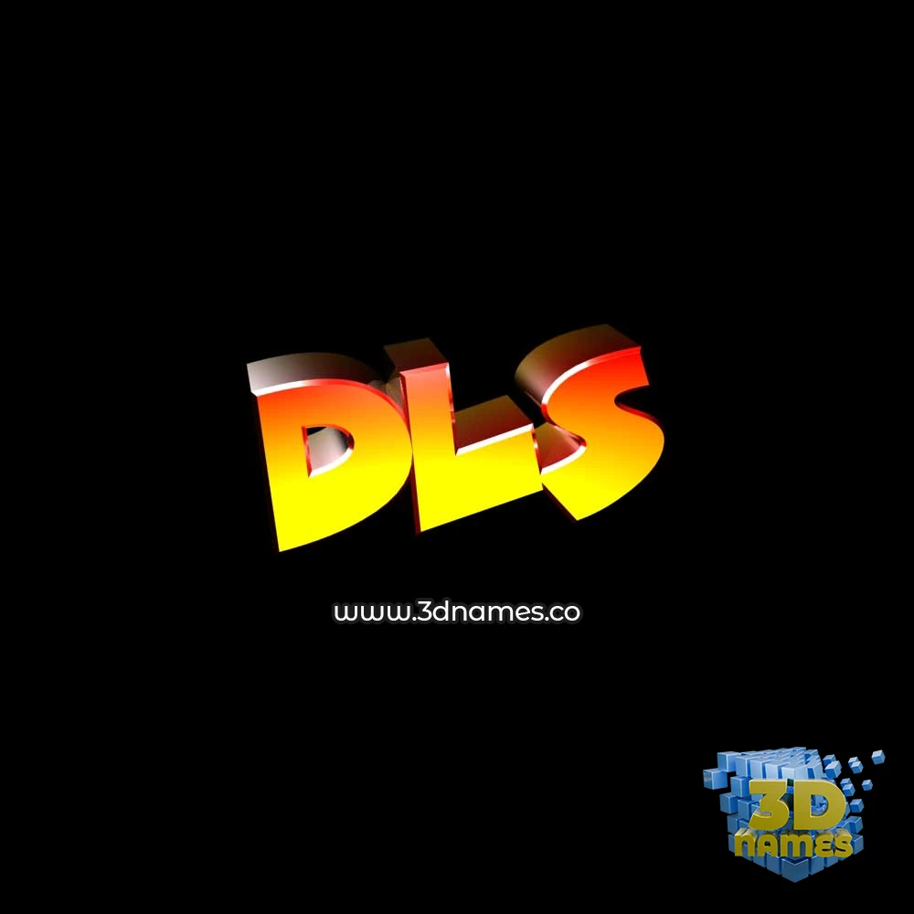 dls in Black Background style - 3D name wallpaper