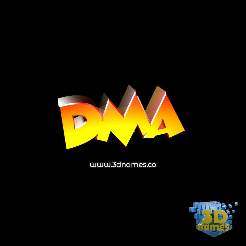 dma in Black Background style - 3D name wallpaper