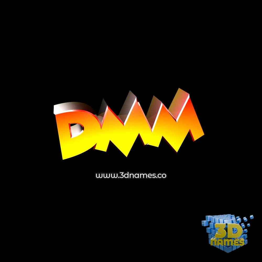 dmm in Black Background style - 3D name wallpaper