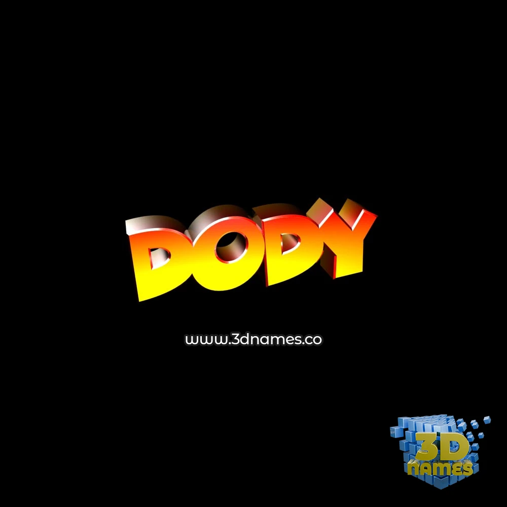dody in Black Background style - 3D name wallpaper