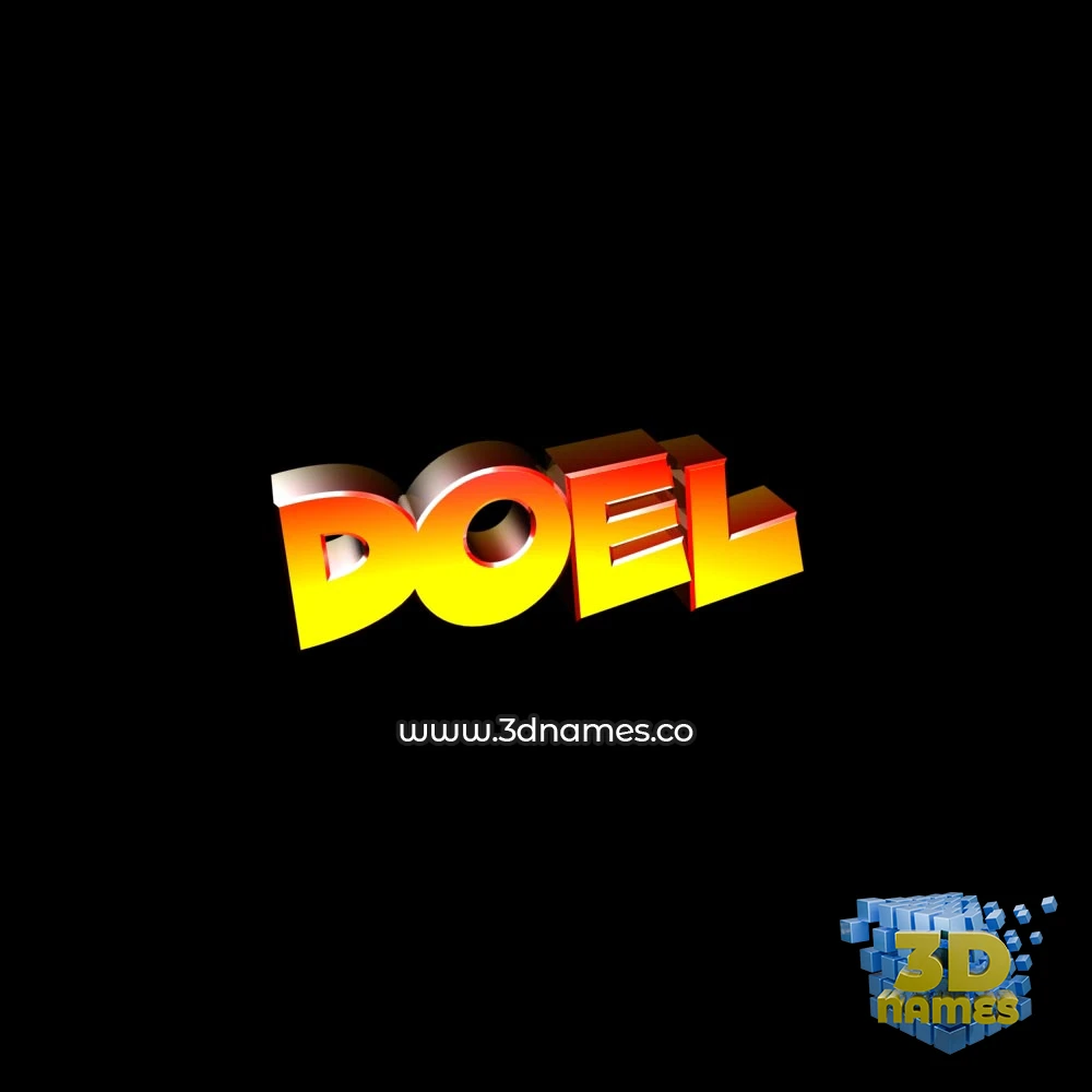 doel in Black Background style - 3D name wallpaper